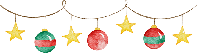 Watercolor Christmas garland illustration